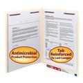 Smead Antimicrobial Folders, 11 Pt, 2 Fstnrs, Pos 1 / 3, Ltr, 50/BX, MA PK SMD34116